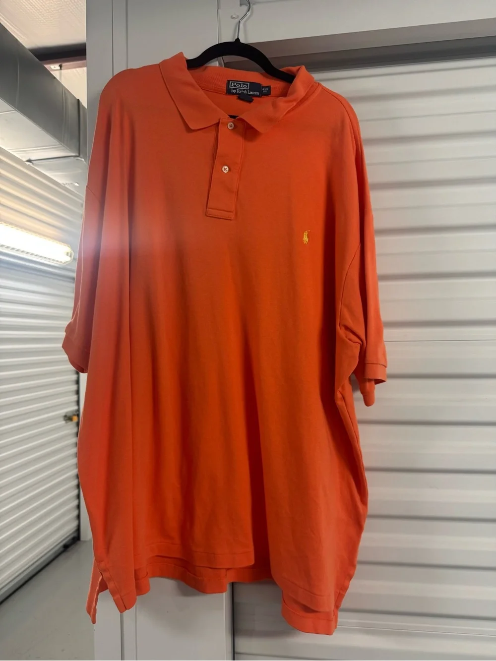 Ralph Lauren Orange Short-Sleeve Polo with Yellow Pony 4x big